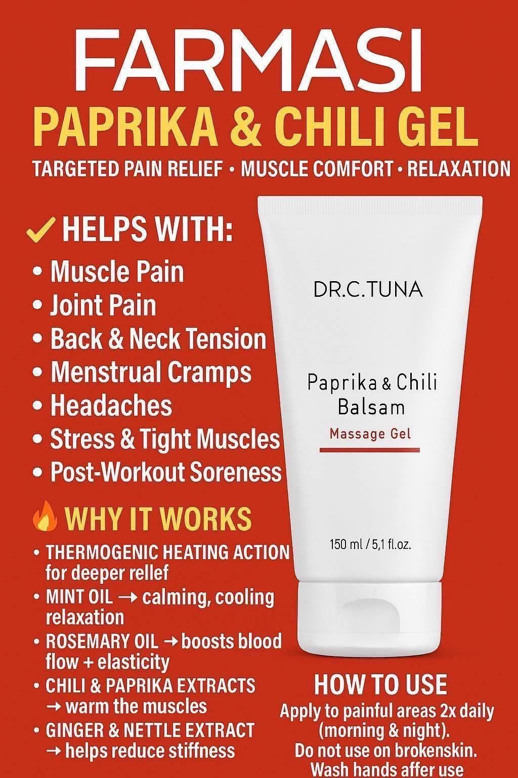 Dr. C. Tuna Massage Gel Paprika and Chili Balsam